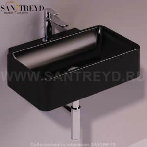 FL16NERO Подвесная раковина настенная прямоугольная Simas Flow черная