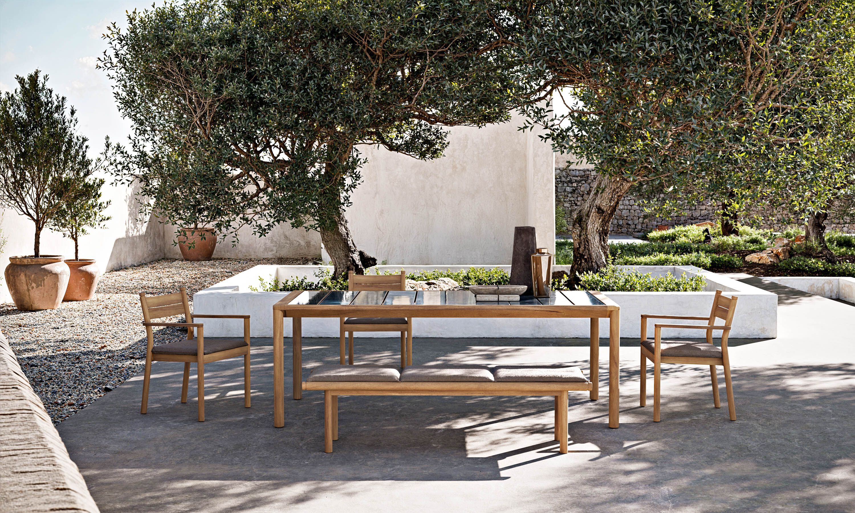 Прямоугольный садовый стол из лавового камня Atmosphera Панама ARCH-00014604 - Вид №1