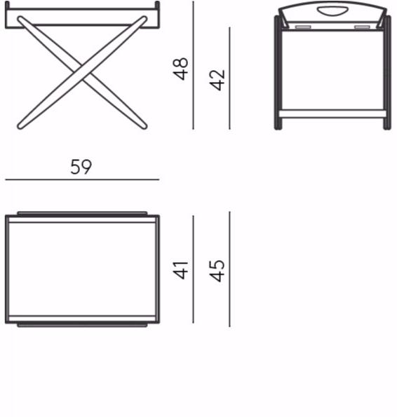DE PADOVA Журнальный столик с подносом sun-id-1390020 - Вид №2