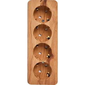 Розетка четверная накладная Schneider Electric Blanca без заземления со шторками цвет ясень