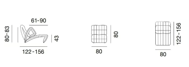 Тканевое садовое кресло de Sede DS-266 YOGA OUTDOOR ARCH-00036553 - Вид №3