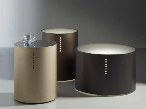 ACERBIS Круглый журнальный столик из металла и стекла с задней подсветкой