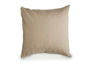 Льняная квадратная однотонная подушка