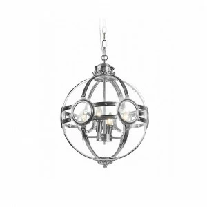 Подвесной светильник Hagerty 3 steel от Delight Collection KG0516P-3 steel DELIGHT ДИЗАЙНЕРСКИЕ 243685 Прозрачный;стальной