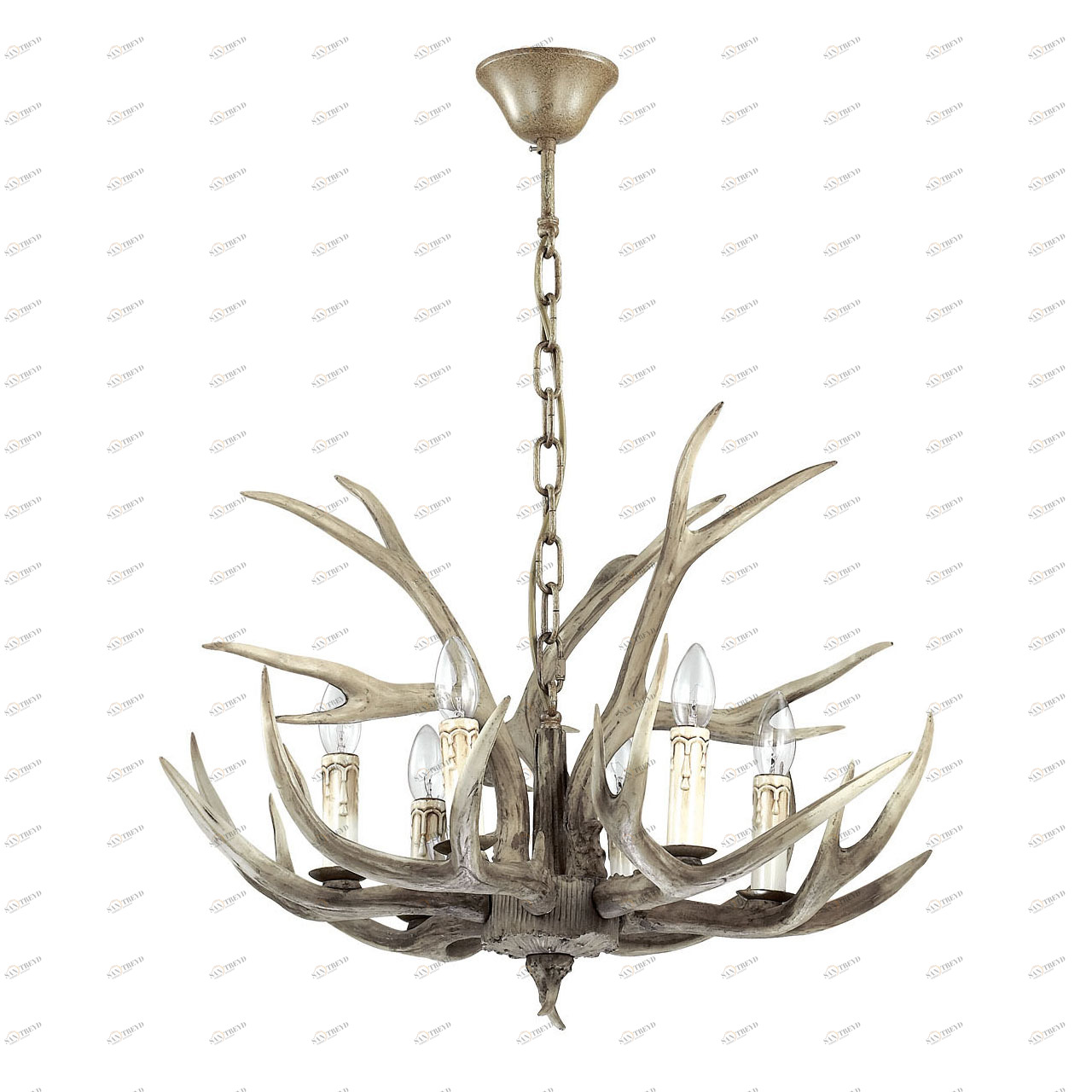 Подвесная люстра Ideal Lux Chalet SP6 IDEAL LUX ДИЗАЙНЕРСКИЕ, CHALET 057294 Коричневый 