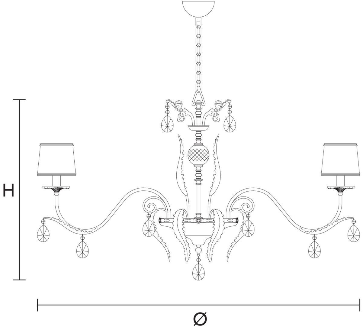 Masiero Люстра с прямым светом из листового золота с кристаллами Acantia sun-id-1412367 - Вид №3