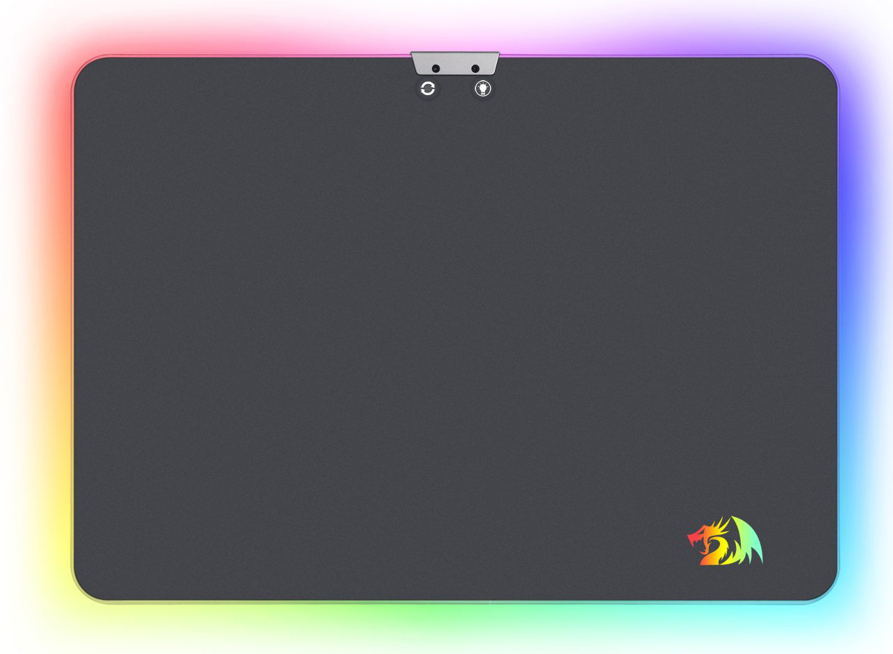 75086 игровой коврик aurora подсветка,350x250x3.6,металл Redragon Santreyd 