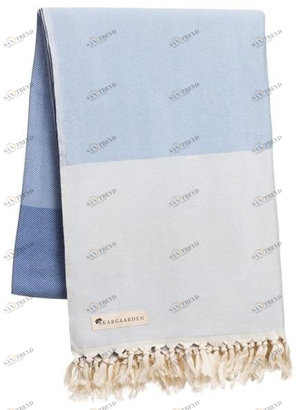 Skargaarden Полосатый хлопковый плед Soft goods Thr-sos