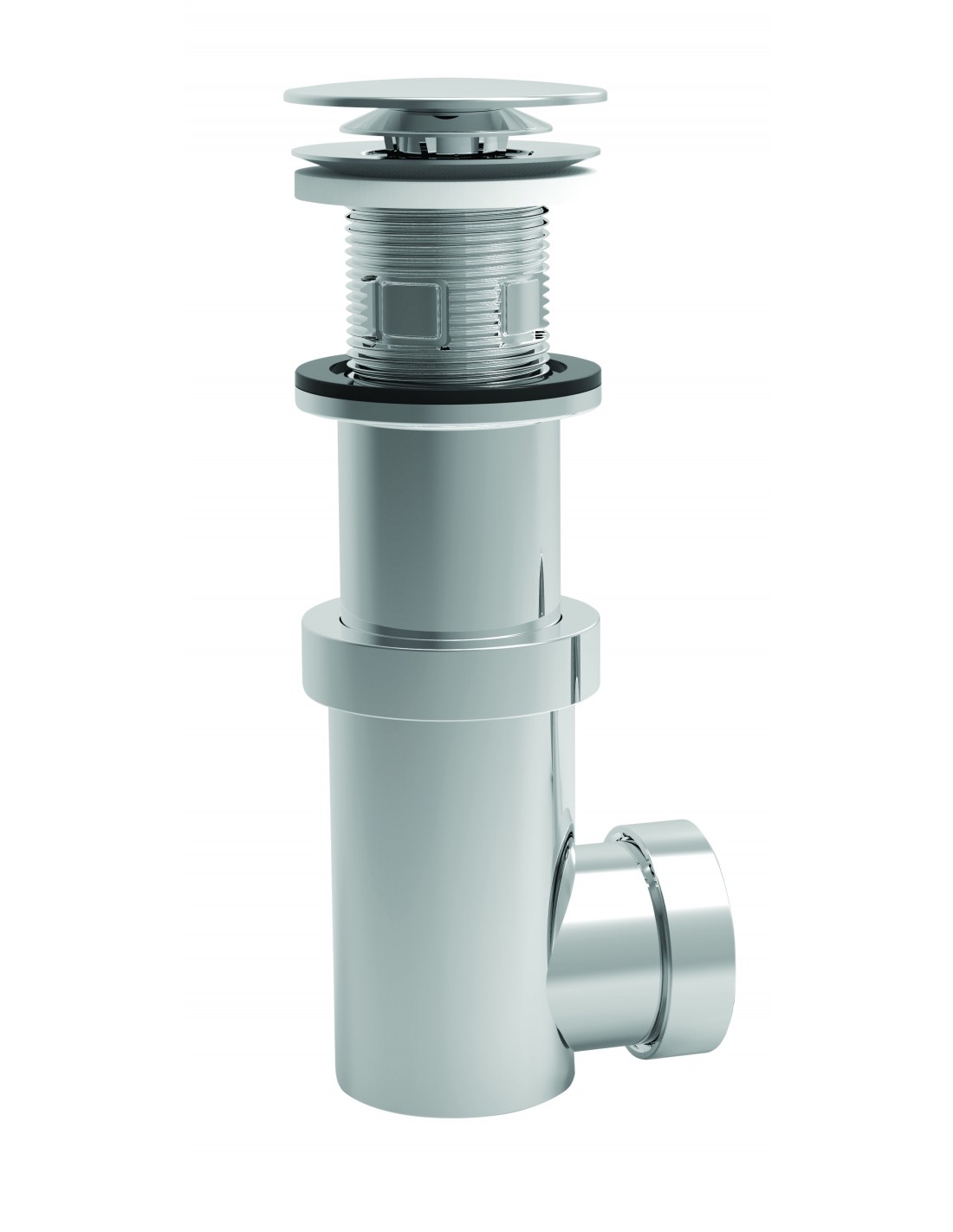 122400 000 00  Универсальный слив и сифон для умывальника Siphonette, клапан Click clack Д. 65 мм, нержавеющая сталь Valentin Хром 