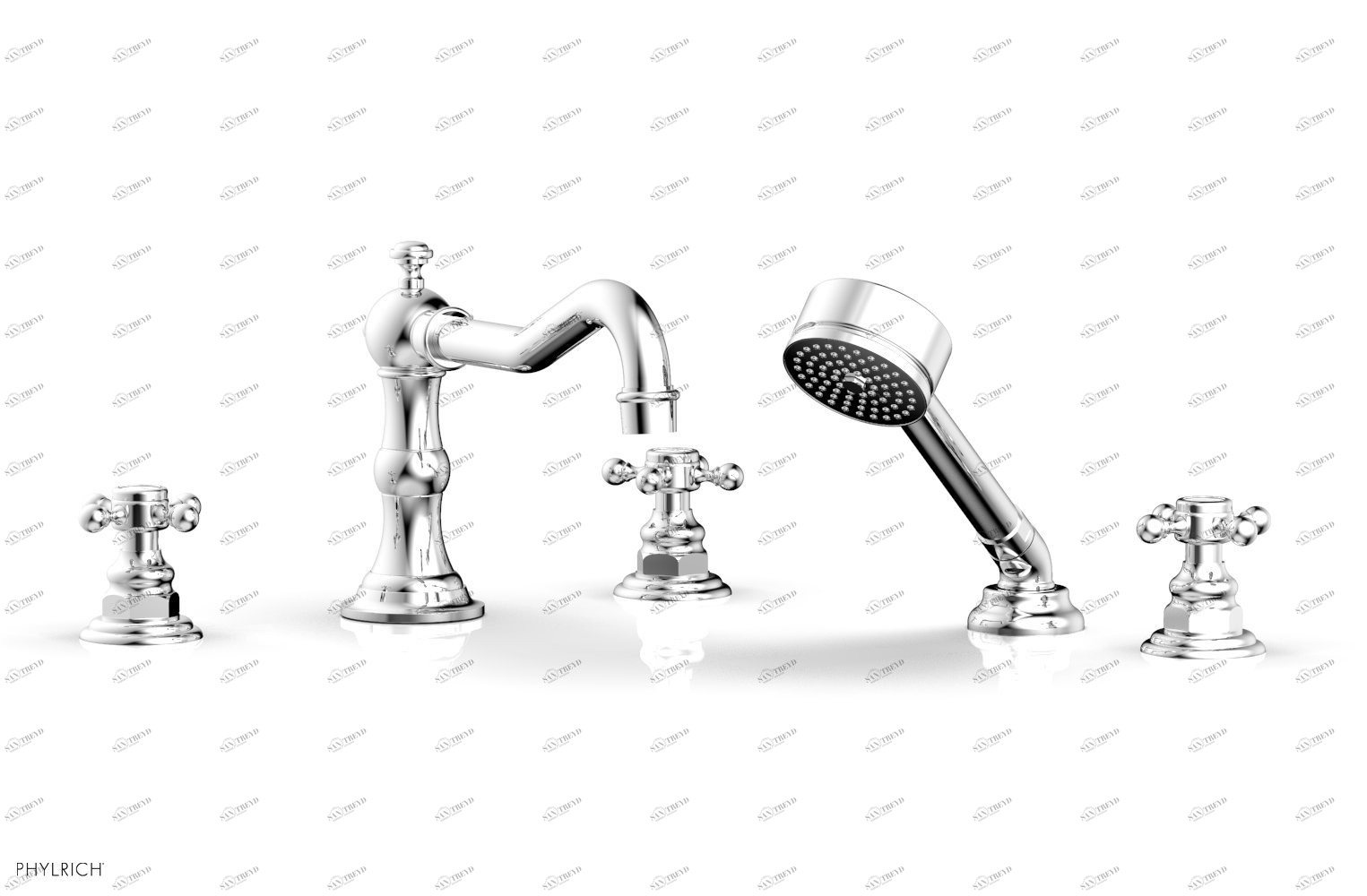 Смеситель для ванны HENRI Phylrich  161-48-026 Хромированный 