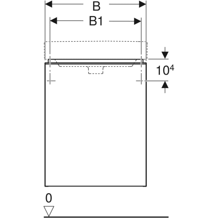 500.364.JK.1 Шкафчик для раковины Geberit Smyle Square, с одной дверцей Geberit  - Вид №3
