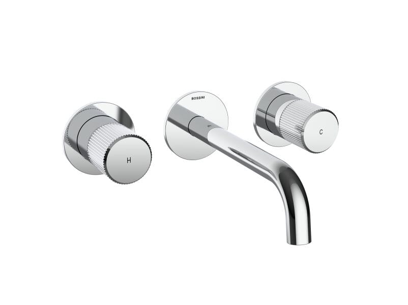 Хромированная латунь 3 отверстия настенный смеситель для раковины Bossini PLY ARCH-00148000 - Вид №1