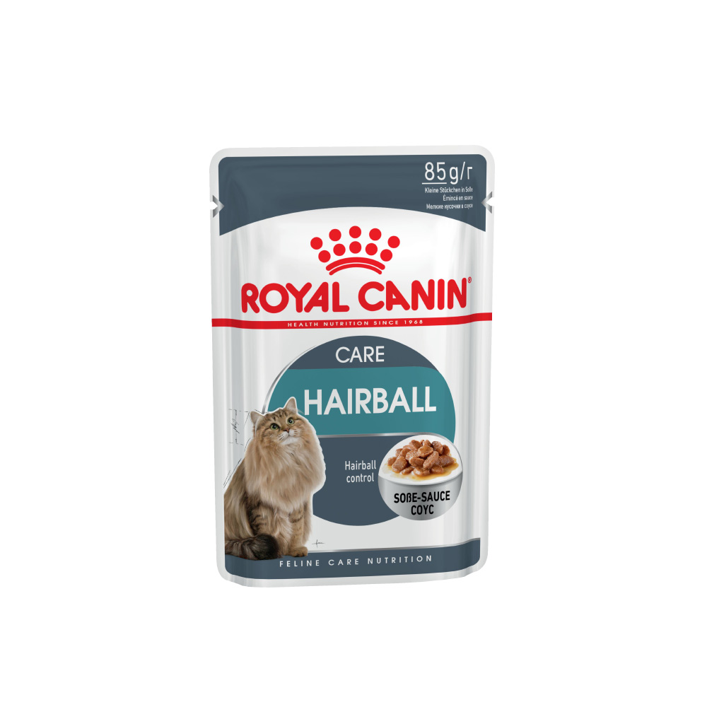 ПР0056364 Корм для кошек Hairball Care для выведения шерсти, в соусе пауч 85г ROYAL CANIN 