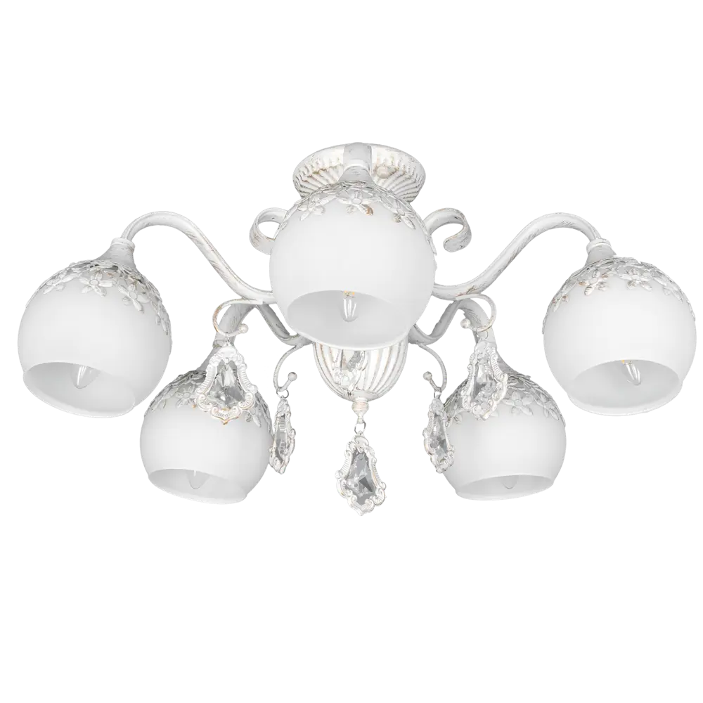 Люстра потолочная Louis L1083, 5 ламп E27, 15 м², цвет серый LAMPLANDIA STLM-2173315