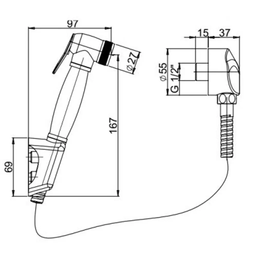 Комплект для душа Paini Arona с гигиеническим душем STLM-2107828 - Вид №8