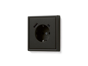 Алюминиевая электрическая розетка schuko с USB