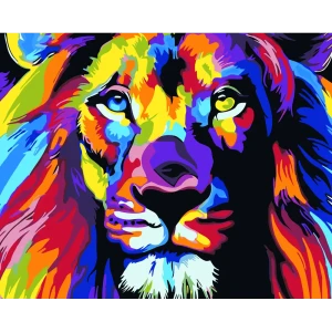 Картина по номерам Модульный лев 50х40 см