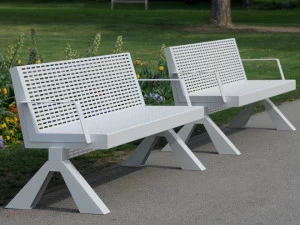 BENKERT BANKE Скамья из нержавеющей стали с подлокотниками Chalidor