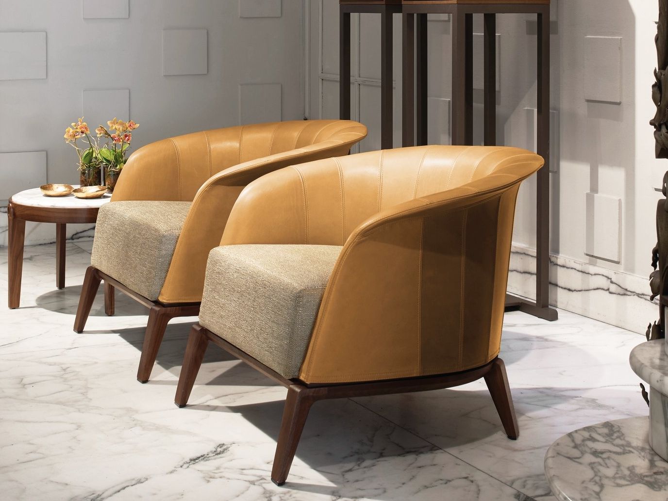 Кожаное кресло с подлокотниками Giorgetti ARCH-00054257 - Вид №3