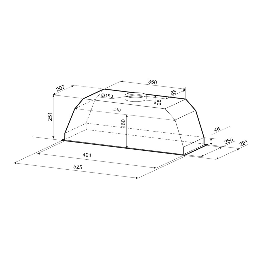 9940302 Вытяжка полновстраиваемая KRONA AMBRA 600 PB черный STDN-0042689 - Вид №8