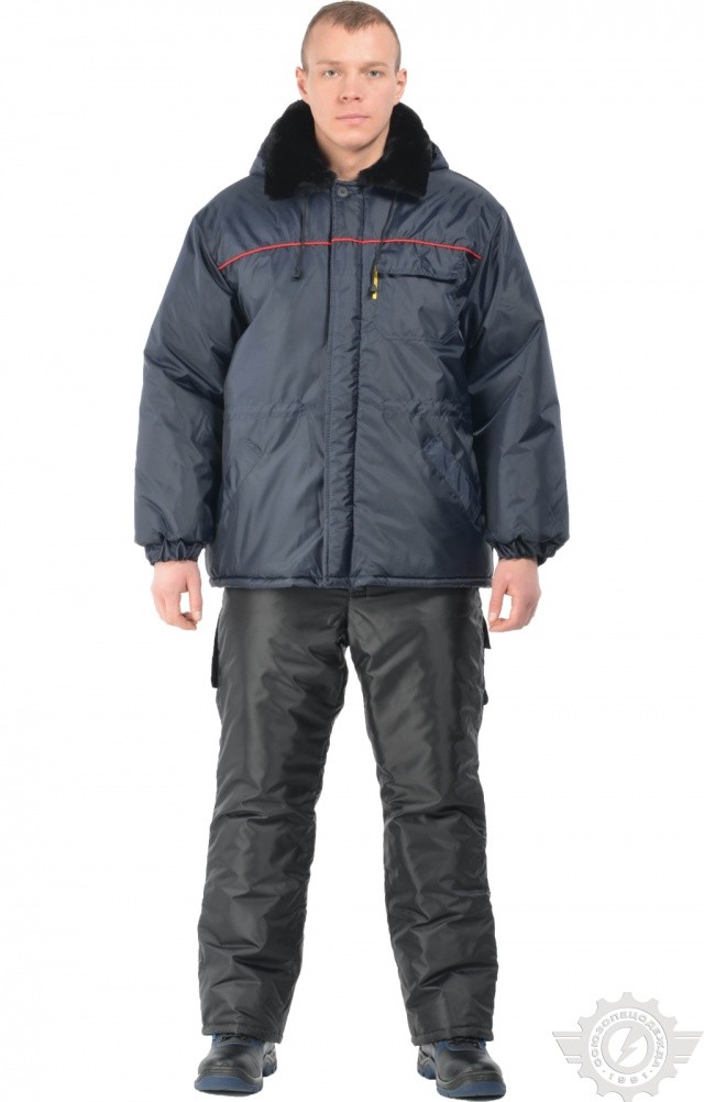 64460 Куртка "Эксперт-К" зимняя ткань "Оксфорд" темно-синяя  Зимняя спецодежда  размер 44-46/170-176  - Вид №6