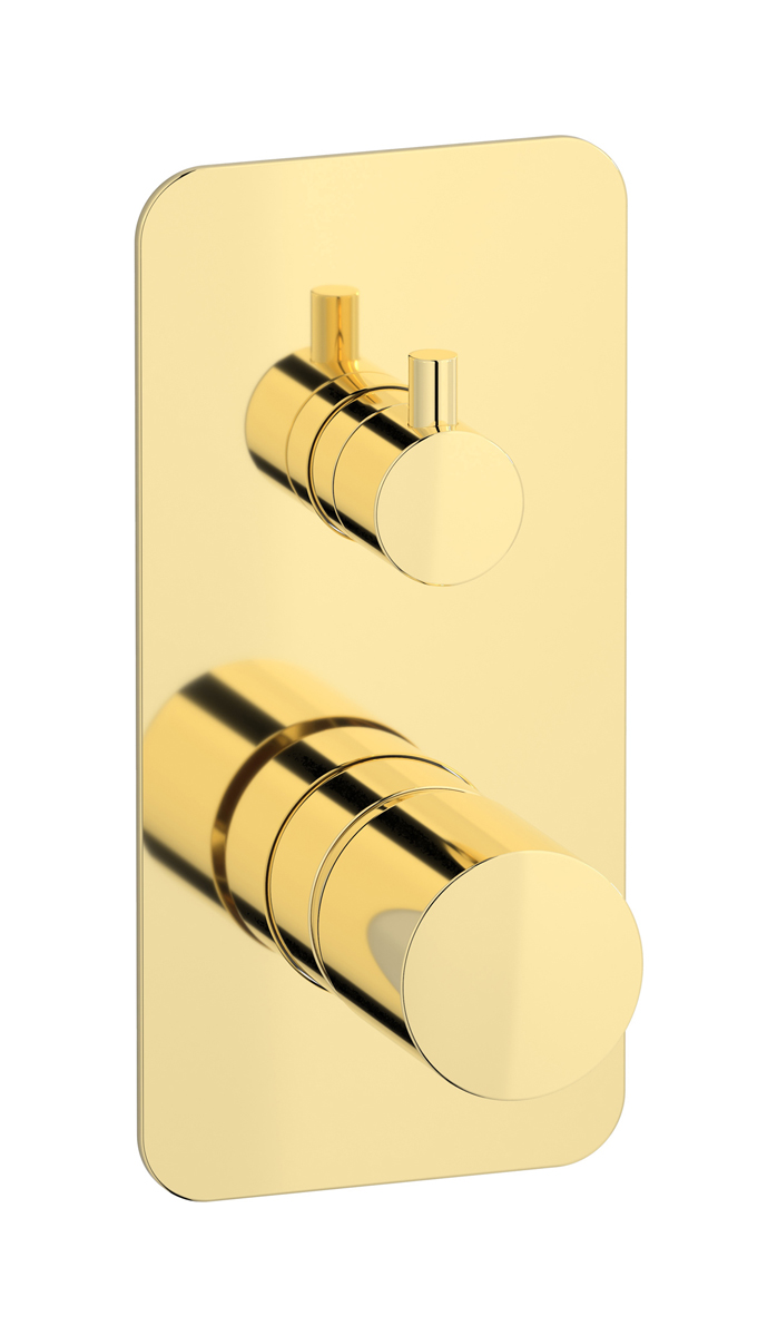 Внешние части встроенного в стену смесителя на 3 потребителя WE ARE IB rr312ii Pale Gold Brera