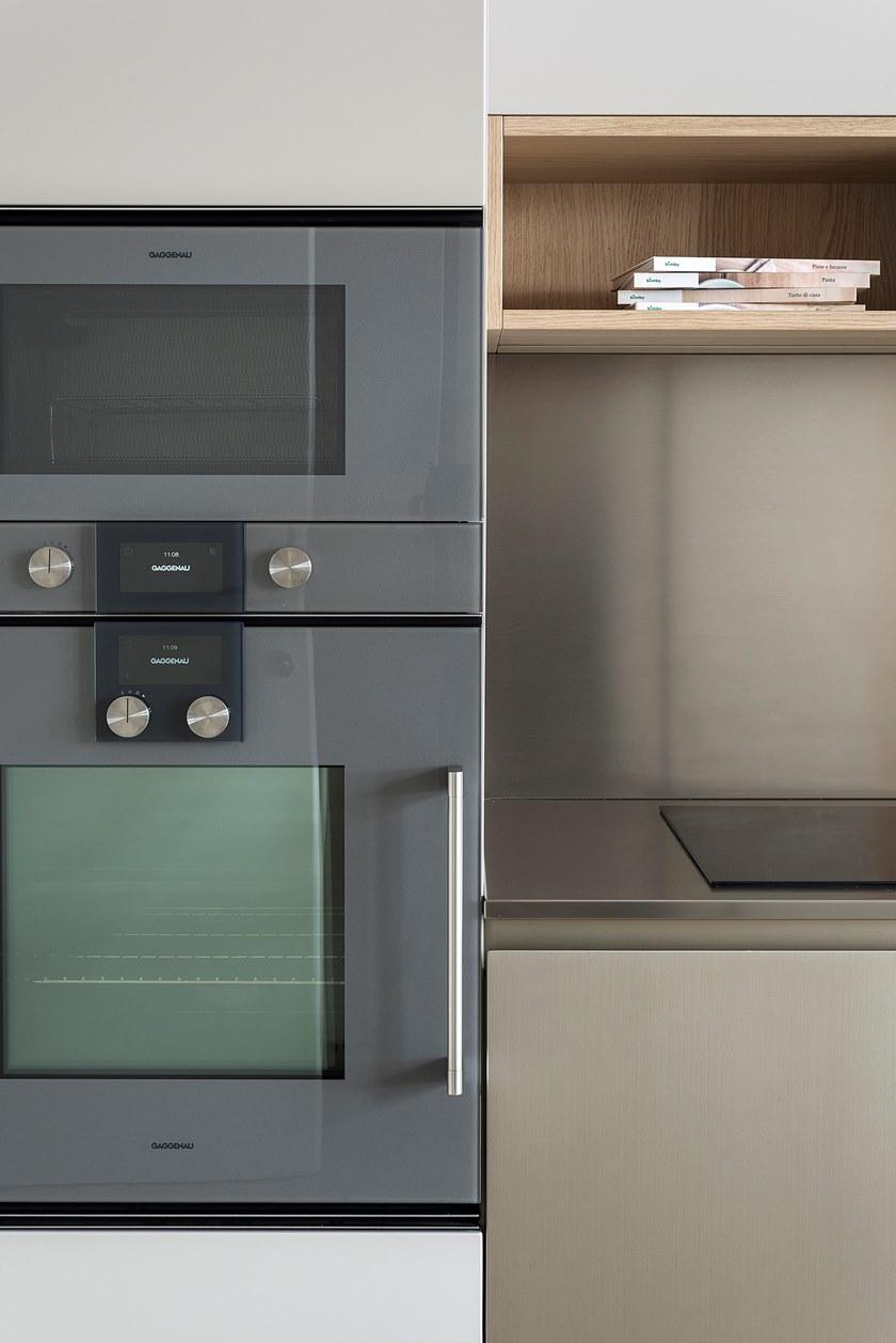 TM Italia Cucine Двухсторонняя линейная кухня с консольным столом K6 sun-id-1478858 - Вид №7