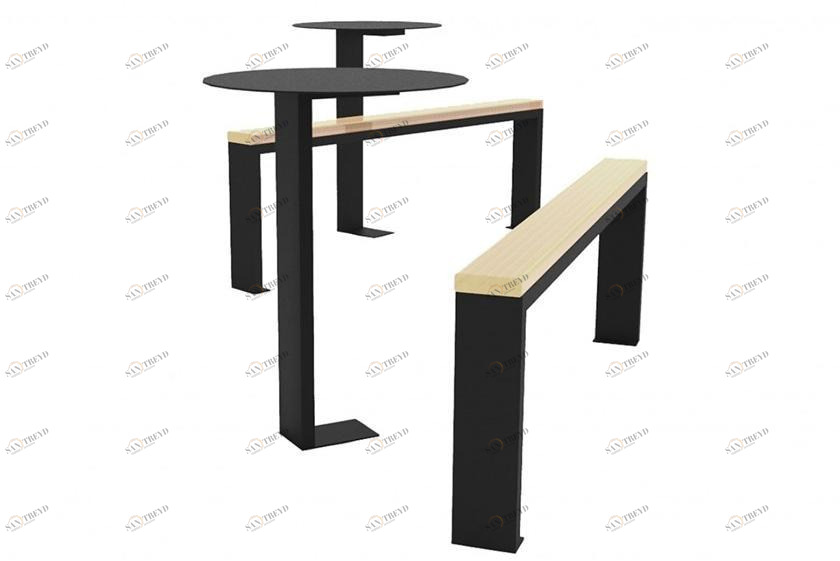 Euroform W Круглый стол для общественных мест из дерева  1650 