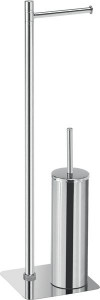 1132(13) Gedy G-Artu, стойка: бумагожержатель + металлический ёрш, цвет хром