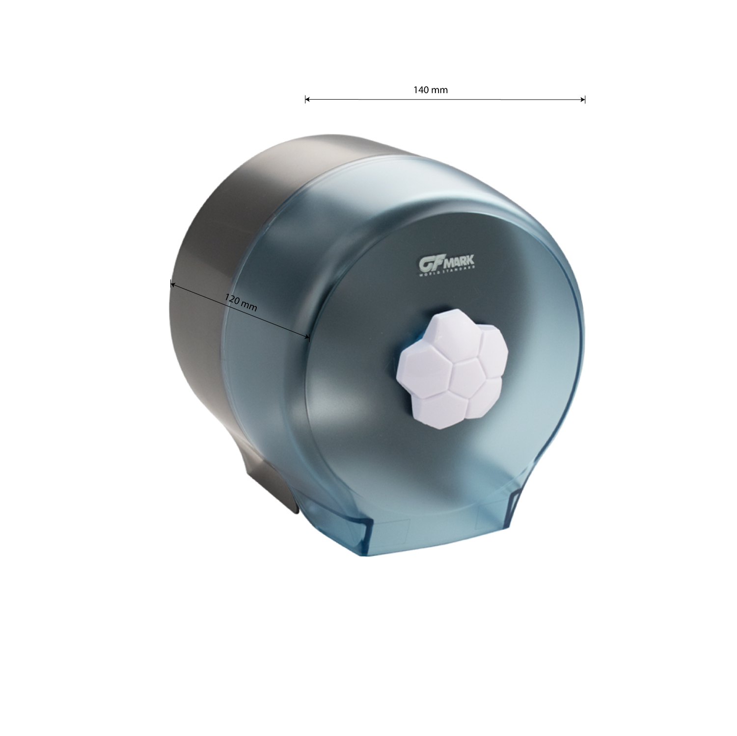 GFmark - Диспенсер для туалетной бумаги - барабан, МАЛЫЙ, пластиковый, прозрачный, код: 916  - Вид №6
