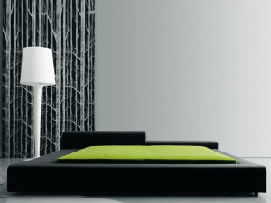 Двуспальная кровать с мягким изголовьем