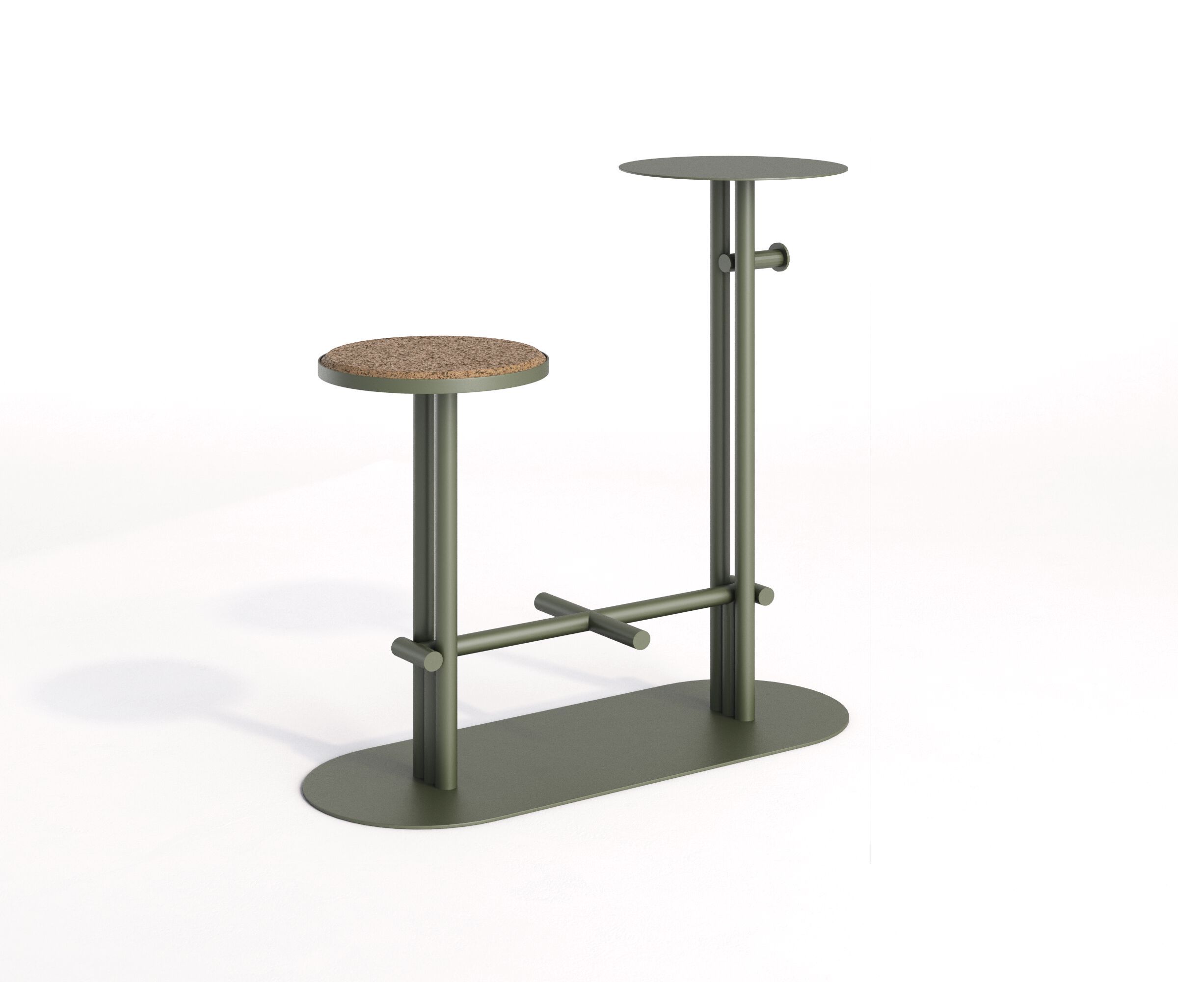 Стальной и пробковый высокий садовый стул с журнальным столиком Joyf точка ARCH-00111902 - Вид №4