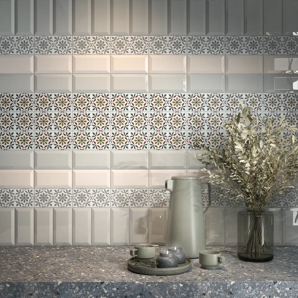 Декор Kerama Marazzi Клемансо для стен ванной и кухни 7.4×15 см 86360094 STLM-0945584 - Вид №5