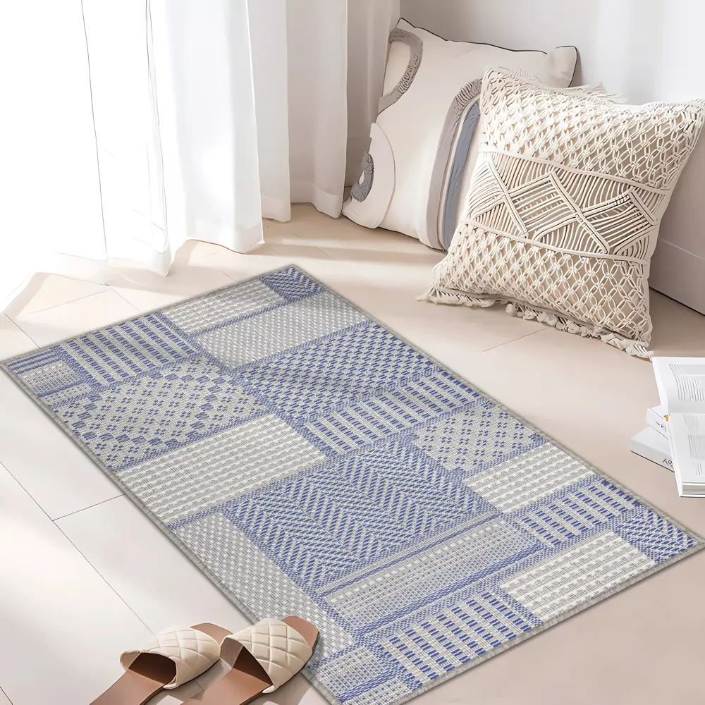 Циновка Дели 80x120 см полипропилен 84307_53111 цвет синий ROYALTAFT STLM-2075104 - Вид №5