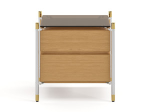 Деревянная прямоугольная тумбочка с ящиками