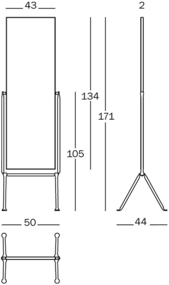 Magis Прямоугольное напольное зеркало из кованого железа Officina sun-id-1435449 - Вид №4