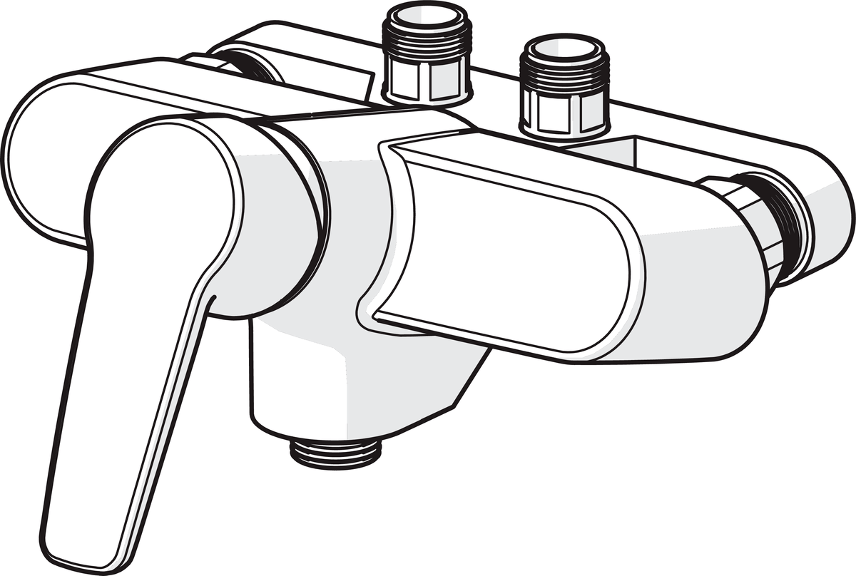Oras 3990 Смеситель для душа, 40cc 3990 Saga Хром  - Вид №2