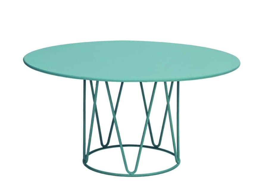 Круглый садовый столик из оцинкованной стали iSimar Lagarto ARCH-00036352