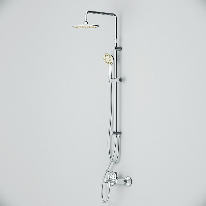 F40885C14 набор 2в1: см-ль д/ванны/душа верхний душ d 220 мм ручн.душ 110 мм 1 ф-ция душев AM.PM Sunny - Вид №7