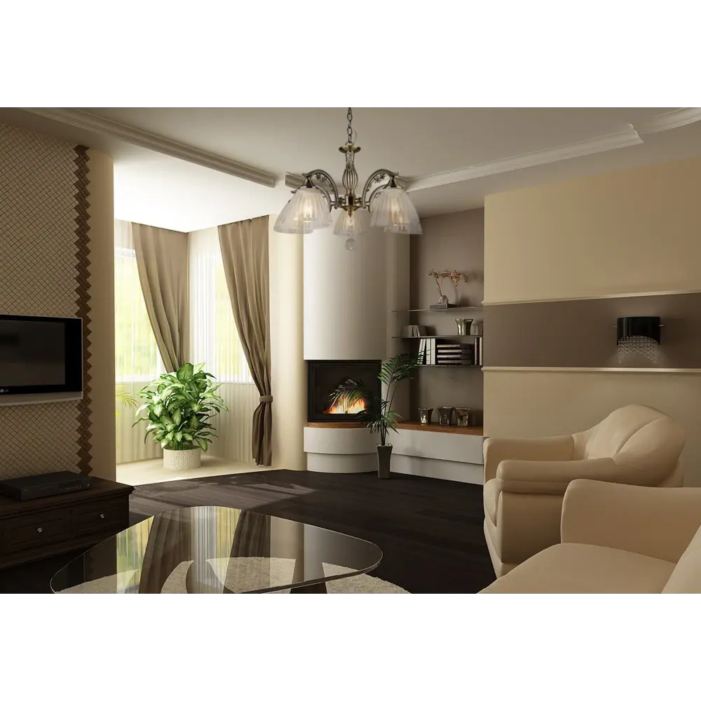 Люстра подвесная Wink Герда N3880/5, 5 ламп, 15 м², цвет бронза/бесцветный 88737509 STLM-2145900  - Вид №9