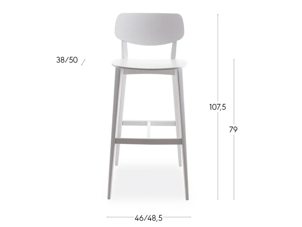 Высокий стул из бука Billiani Doll ARCH-00107215 - Вид №1