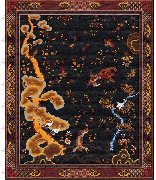 Tapis Rouge Прямоугольный коврик ручной работы Chinoiserie Tr1524