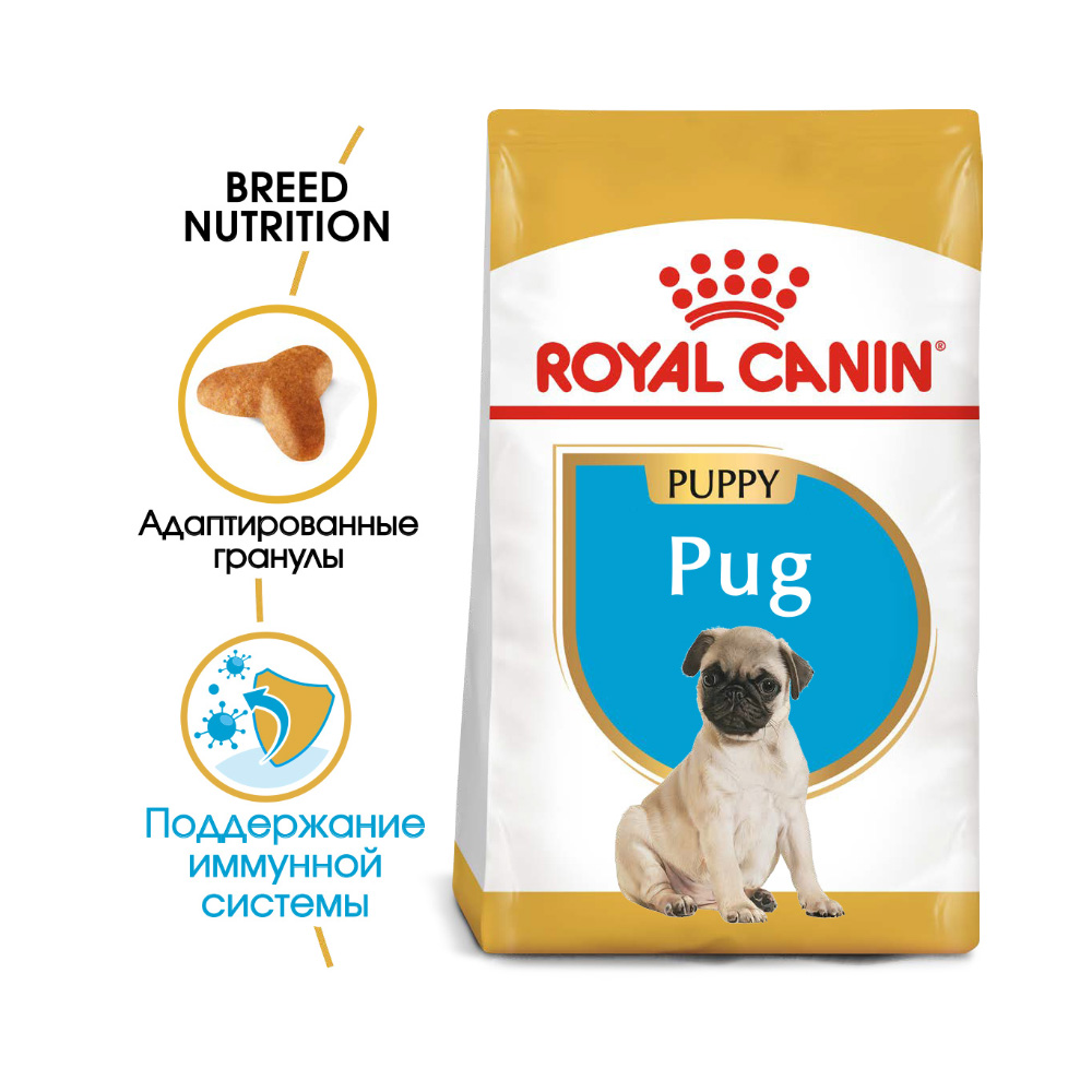 ПР0056350 Корм для щенков Pug для породы Мопс сух. 1,5кг ROYAL CANIN  - Вид №1