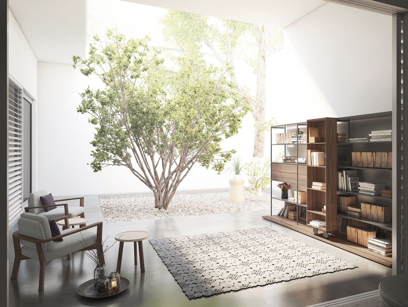 Деревянный книжный шкаф на колесах Punt Literatura ARCH-00034358 - Вид №4