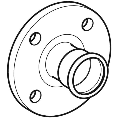 GEBERIT 23761 Фланец Geberit Mapress из углеродистой стали, PN 10/16, с прессовым соединением  - Вид №1