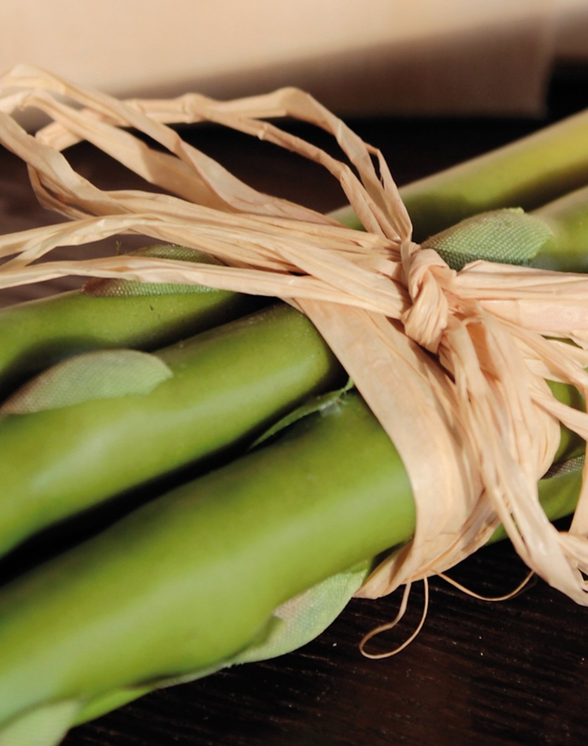 7050 883 a3 Спаржа искусственная, пучок 5 штук, 23 см, зеленая H-andreas  - Вид №3