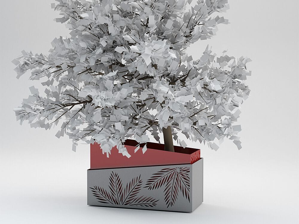 Прямоугольная стальная плантатор CITYSì PALM ARCH-00113794