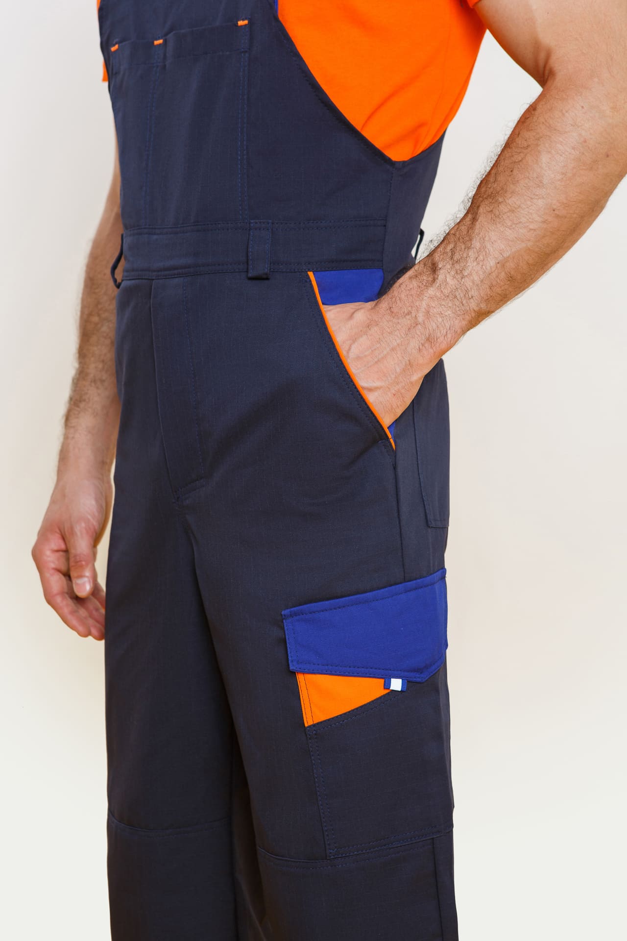 69400 Костюм "Энерджи" темно-синий-оранжевый  Летняя спецодежда  размер 52-54/182-188  - Вид №12