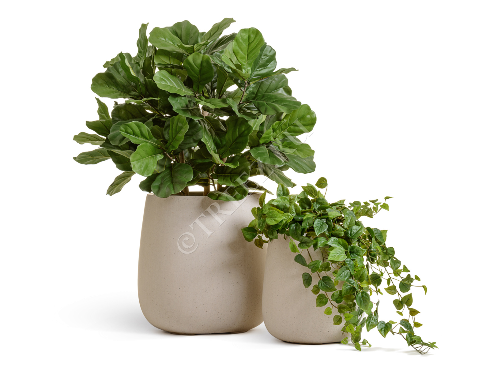 41.3321-02-072-BE-34 Кашпо  Effectory - серия Beton - Design-Чаша - Белый песок Цветочная коллекция  - Вид №4