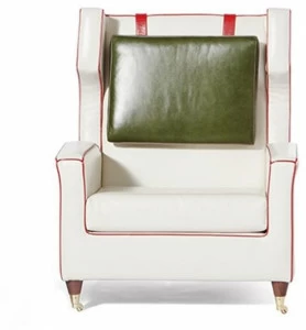 Paolo Castelli Кожаное кресло с подлокотниками